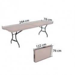 Mesa Plegable De Plastico Lifetime Banquete 2.44 X 0.76