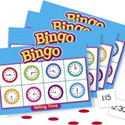 Bingo telling time, aprende la hora